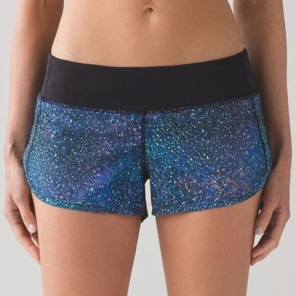 Mermaids 🧜‍♀️ Lululemon Speed Shorts Strive Multi Mermaid C34 - Picture 1 of 6
